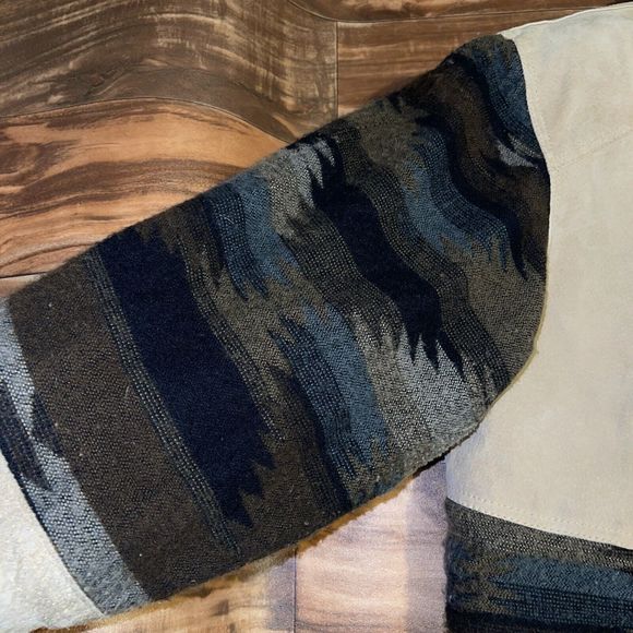 Vintage Lawless by Ardney Leather Suede Shearling Ranch Jacket Size Medium - Picture 6 of 12